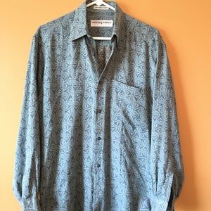 Jhane Barnes Vintage Button Down Shirt 100% Cotton